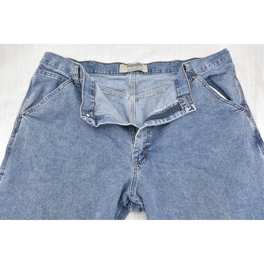 Wrangler Authentics Mens Blue Relaxed Fit Carpenter Jeans 40x32 10ZM400AS